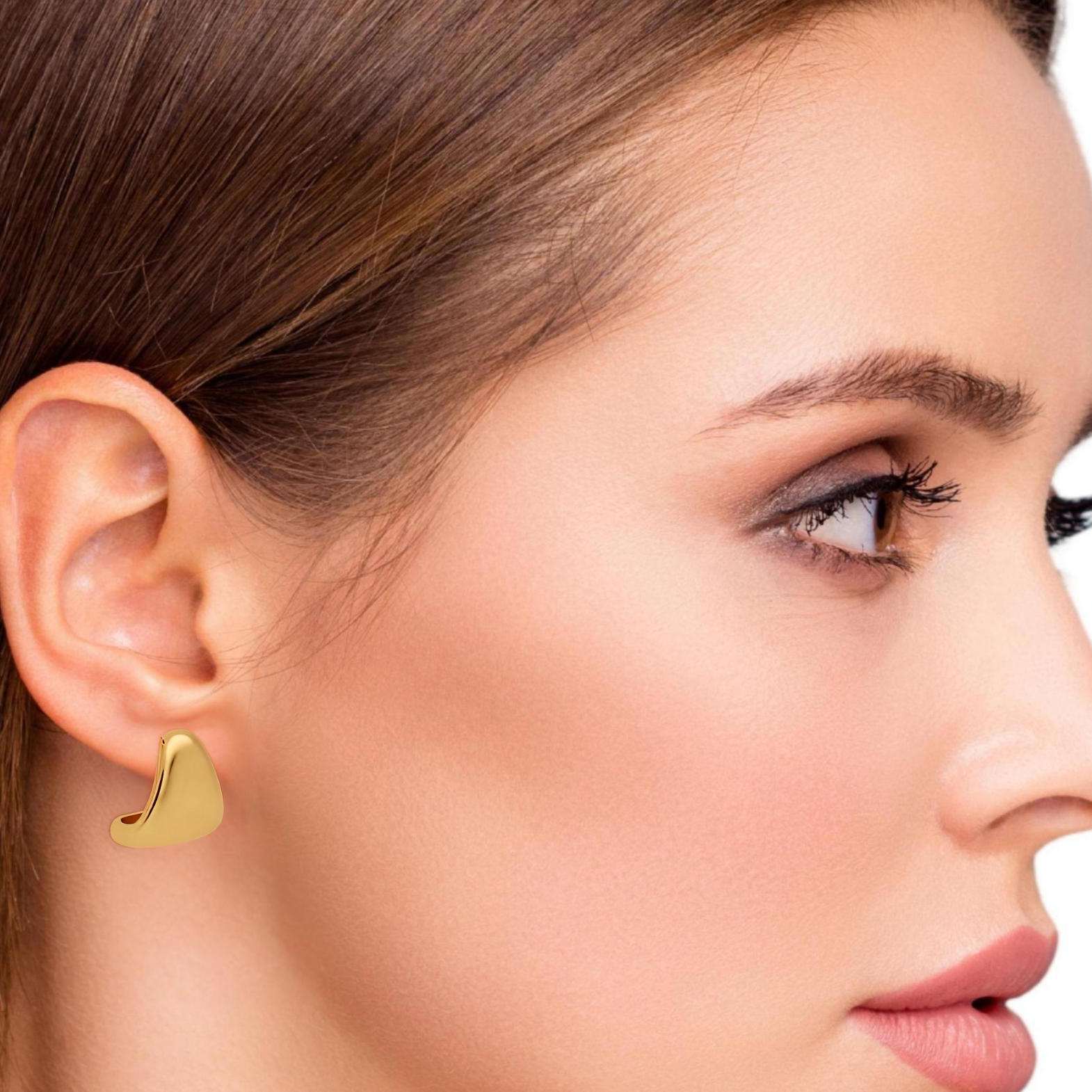 9Y HALF CURVED TAPERED  EARRINGS