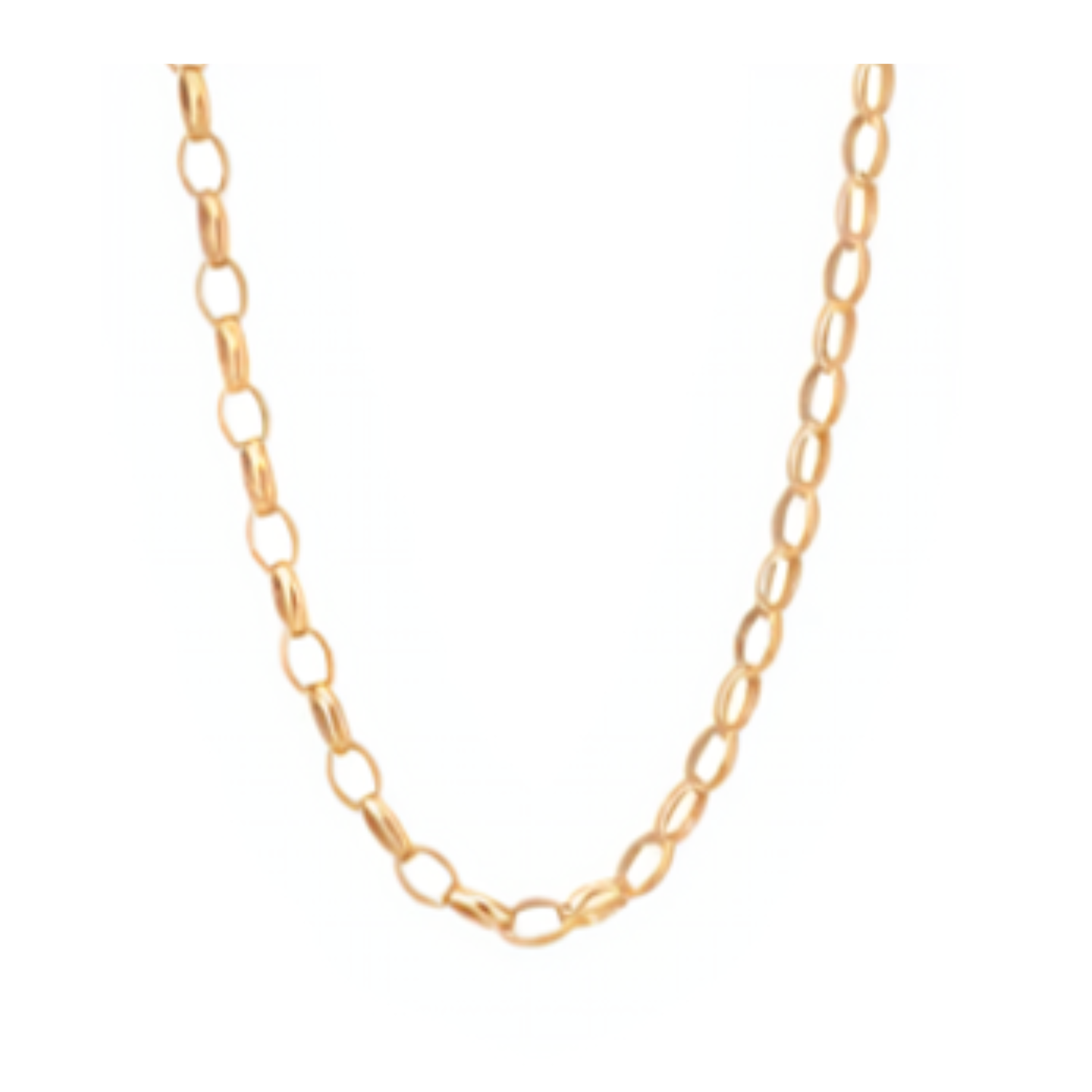 9ct Yellow Gold Oval Belcher Chain-BO2