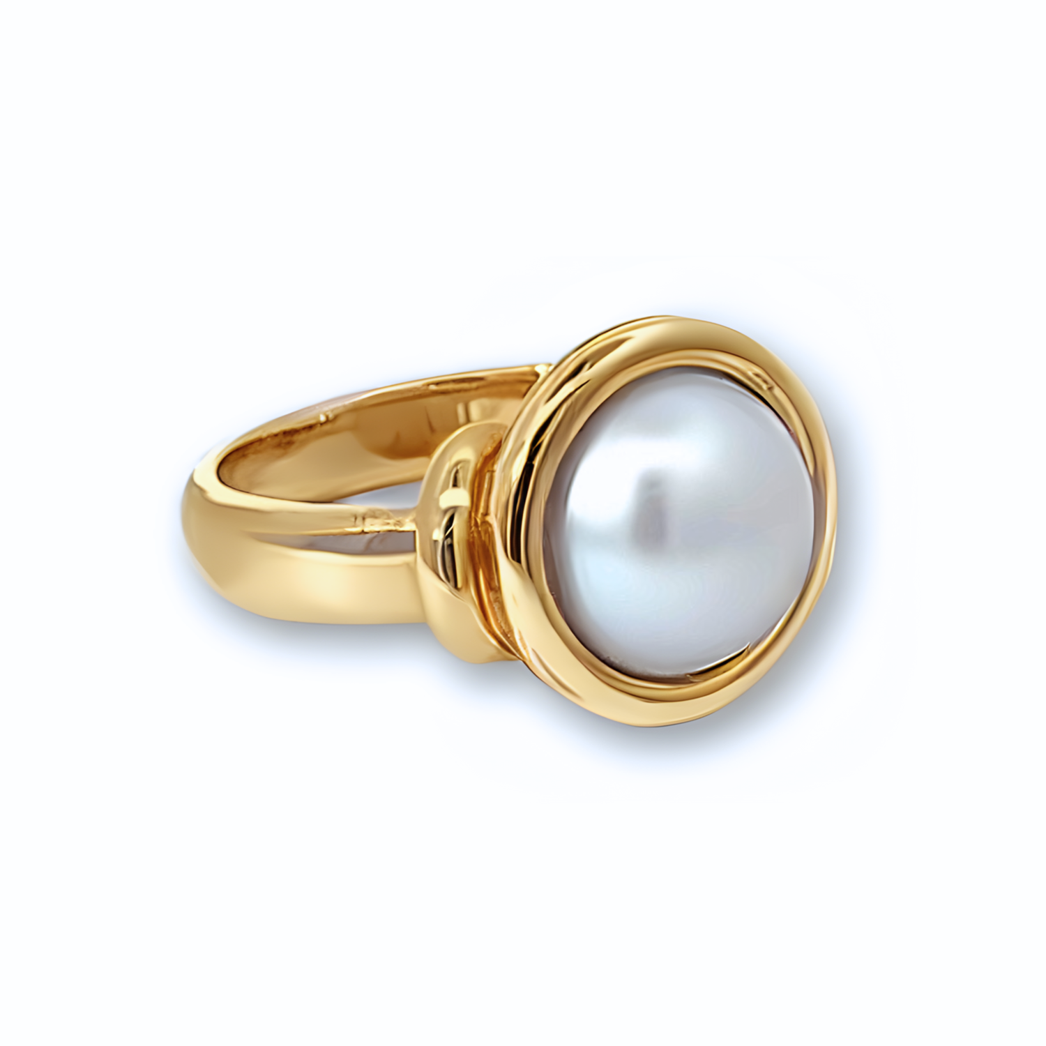 9ct Gold  Mabe Pearl Ring