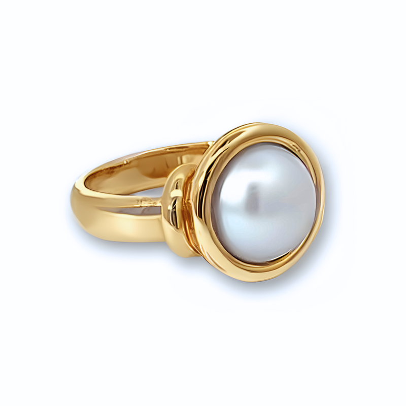 9ct Gold  Mabe Pearl Ring