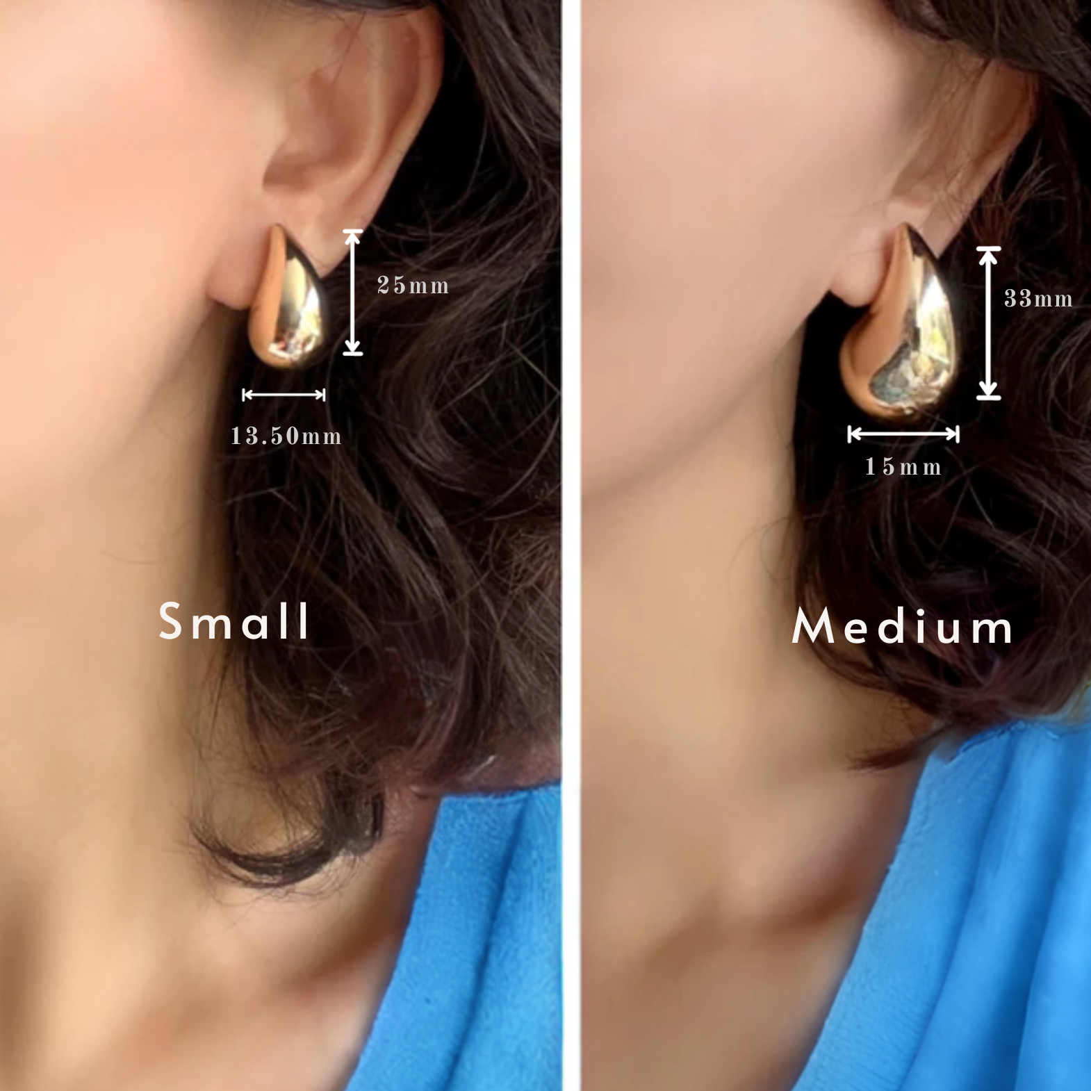 Teardrop Stud Earrings