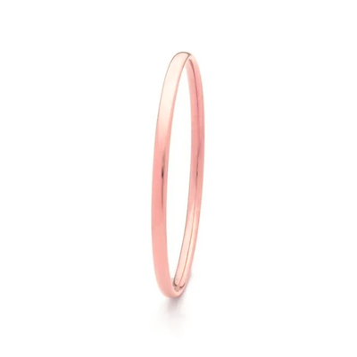 9ct Rose Gold Filled Oval Bangle 4.5mm