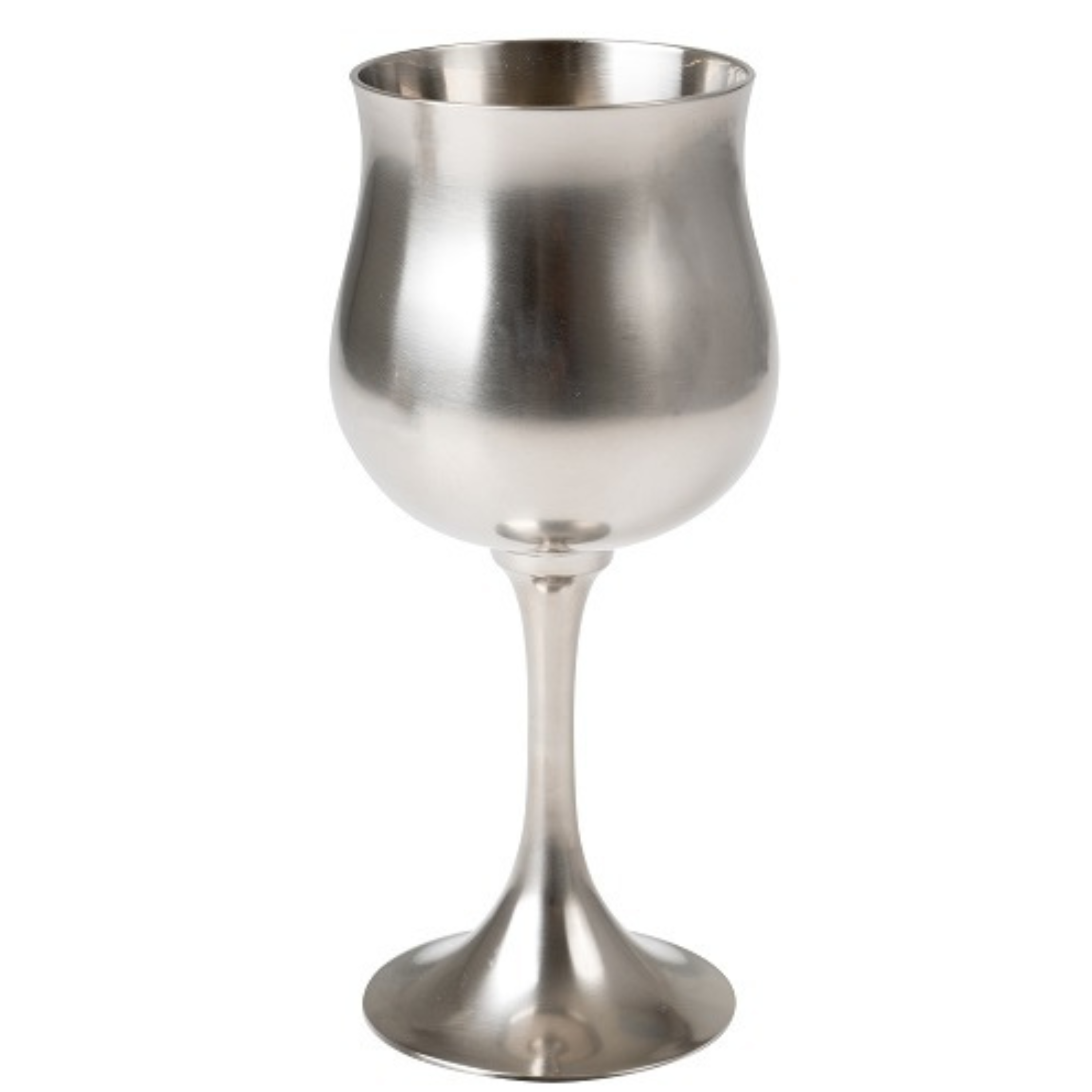 Tulip Goblet Pewter Finish On Brass