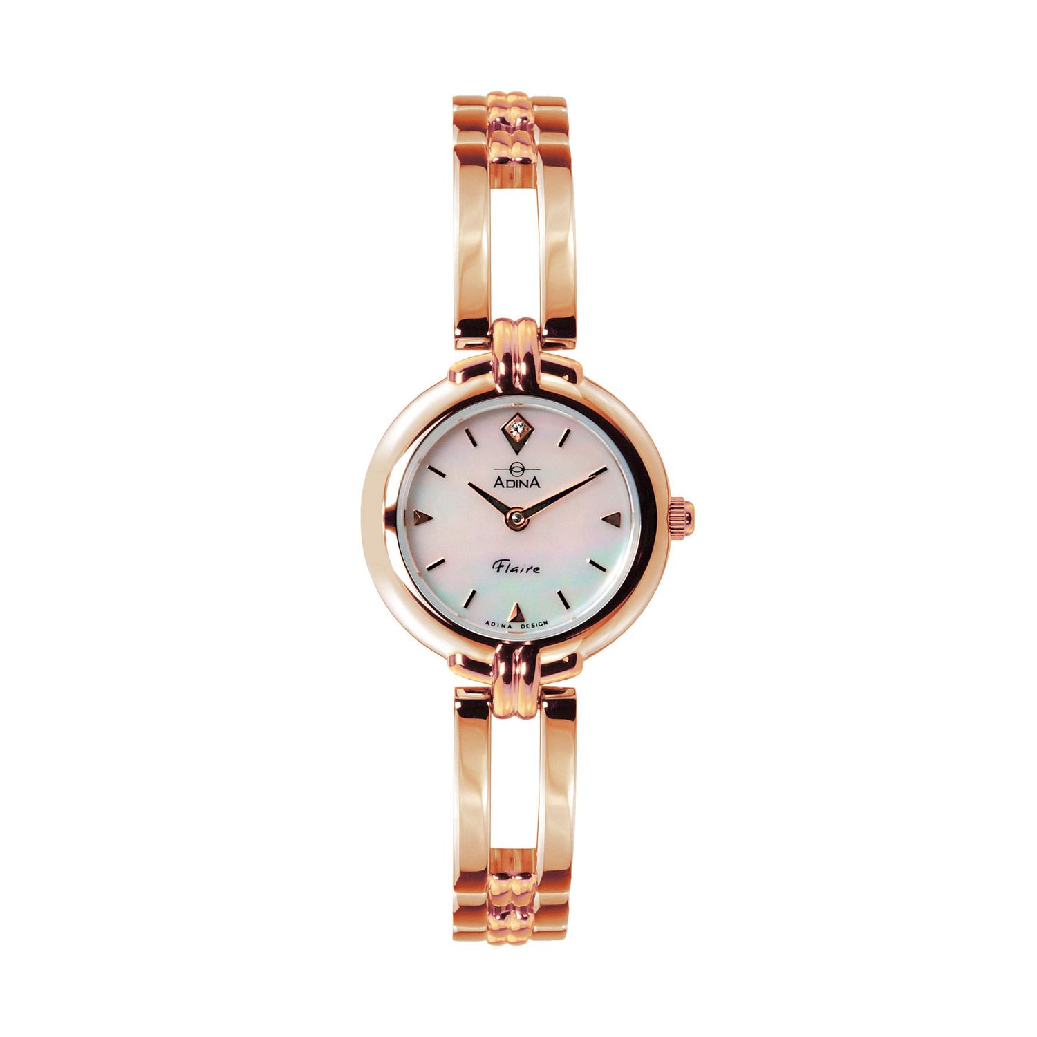 Adina Rose Gold MOP Flaire  Dress Watch