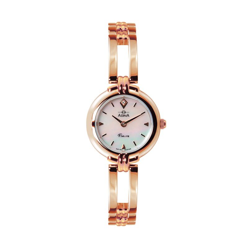 Adina Rose Gold MOP Flaire  Dress Watch