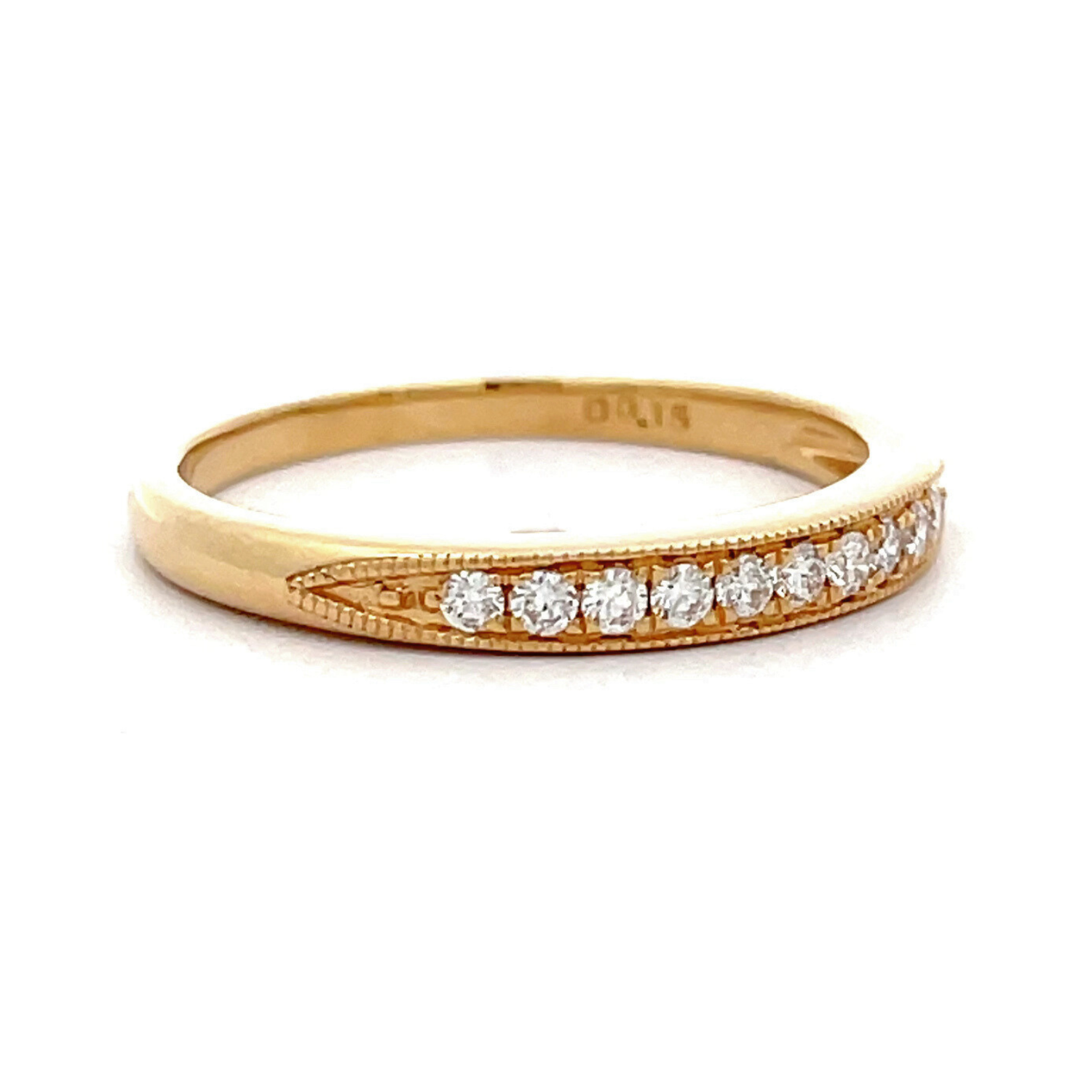 18ct Yellow Gold Pave set Diamond Ring