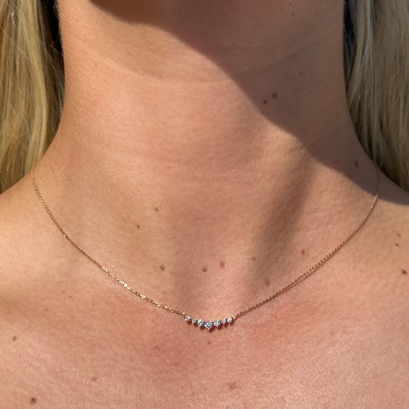 18ct Diamond Tiara Bar Necklace