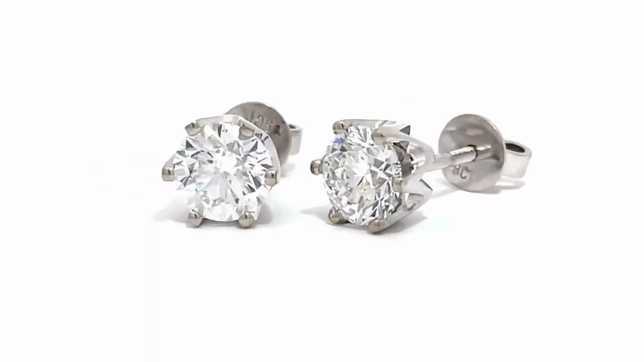 9ct Gold LAB Grown Diamond Stud Earrings (2.02cts)