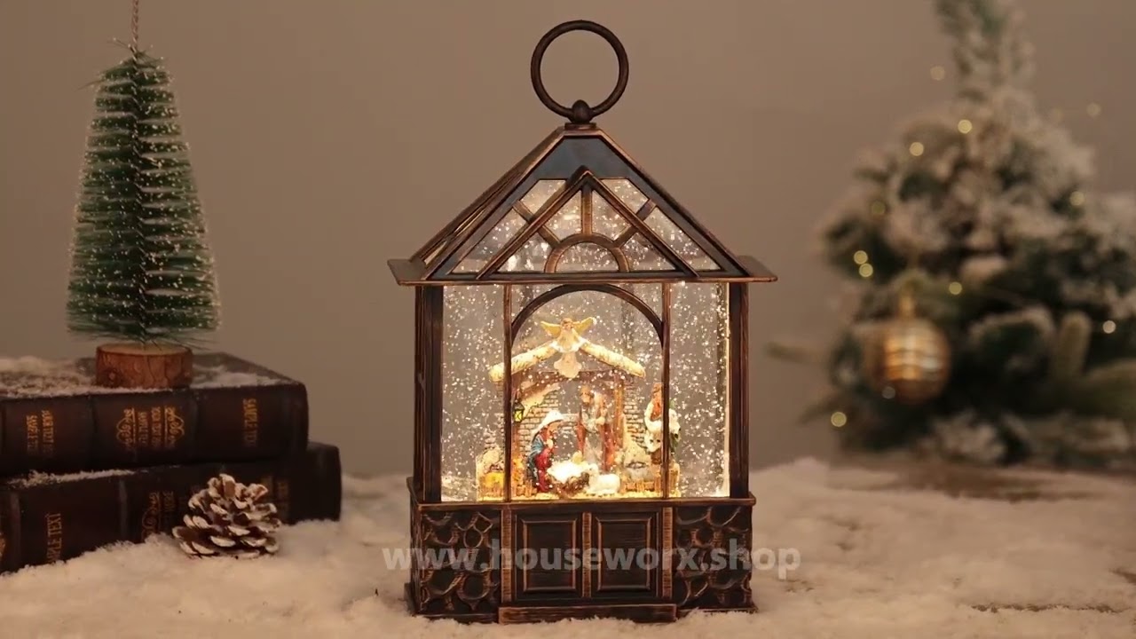 STABLE NATIVITY SNOW GLOBE
