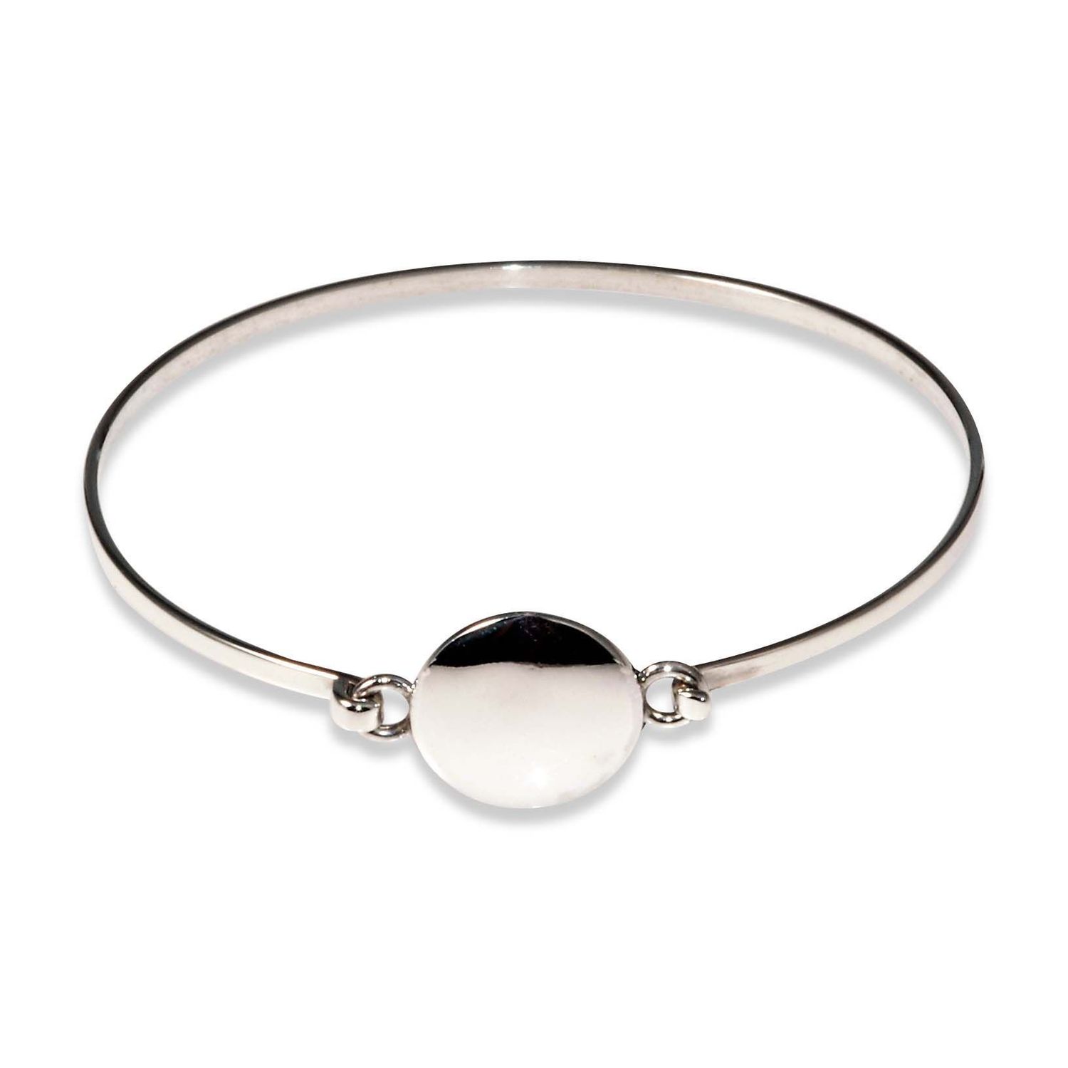 Sterling Silver Disc Bangle