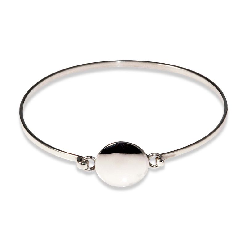 Sterling Silver Disc Bangle Sterling Silver Disc Bangle