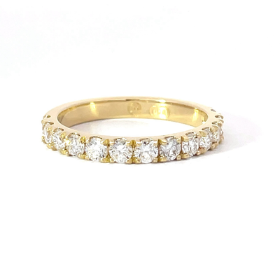 18Y Diamond Split Claw Set Wedding Ring (15=0.45cts) 18Y Diamond Split Claw Set Wedding Ring (15=0.45cts)