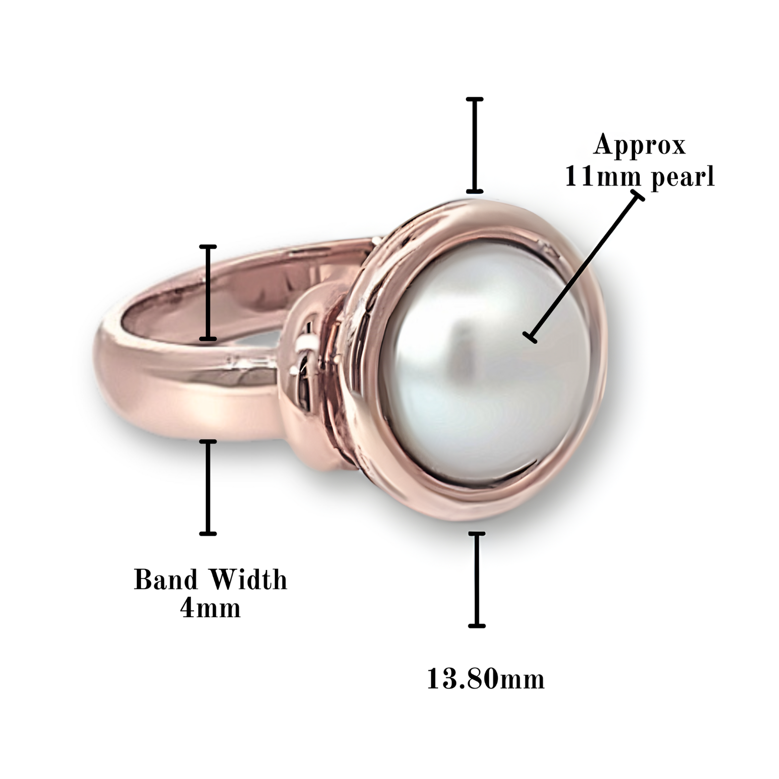 9ct Gold  Mabe Pearl Ring