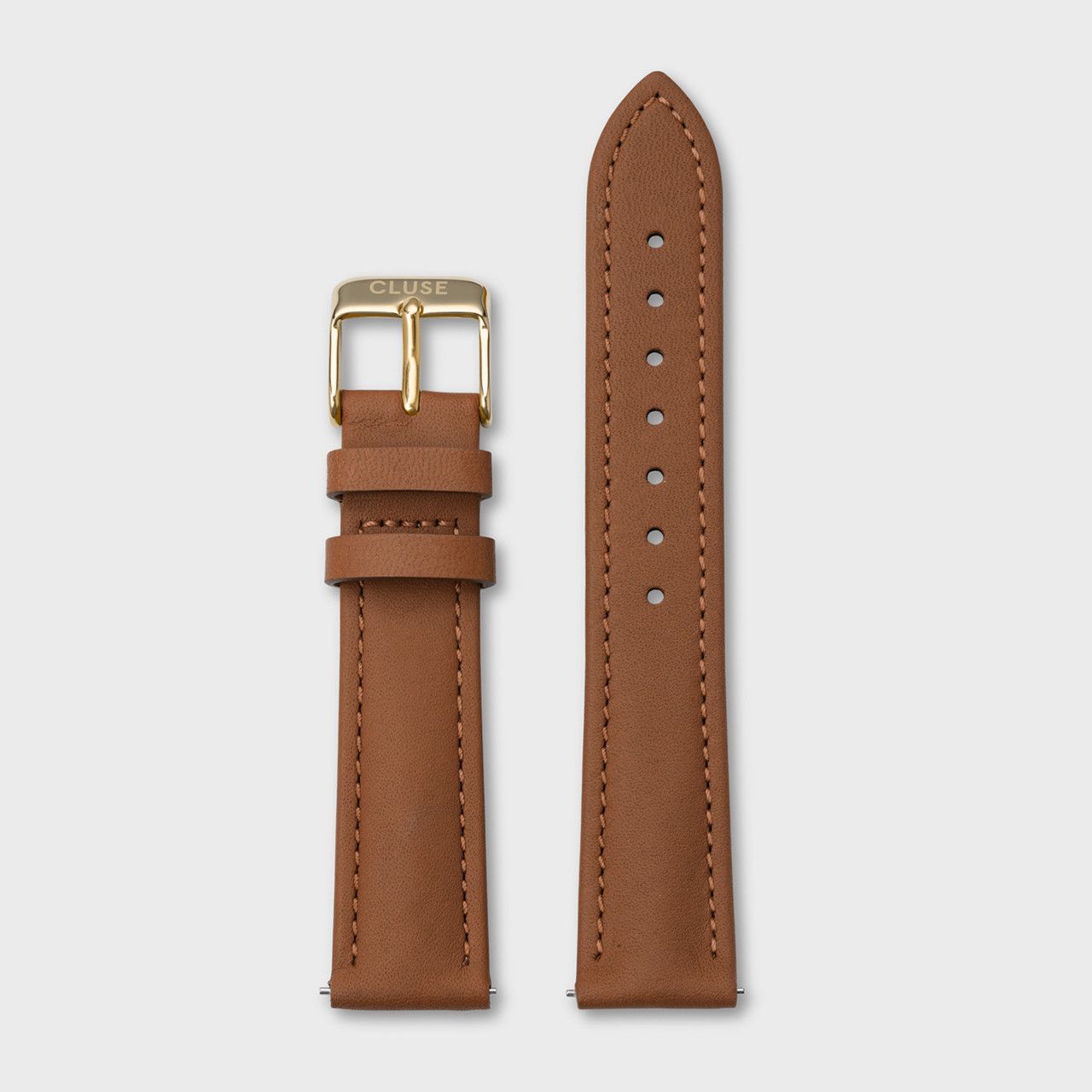CLUSE Strap 16mm Leather Caramel, GOLD Colour