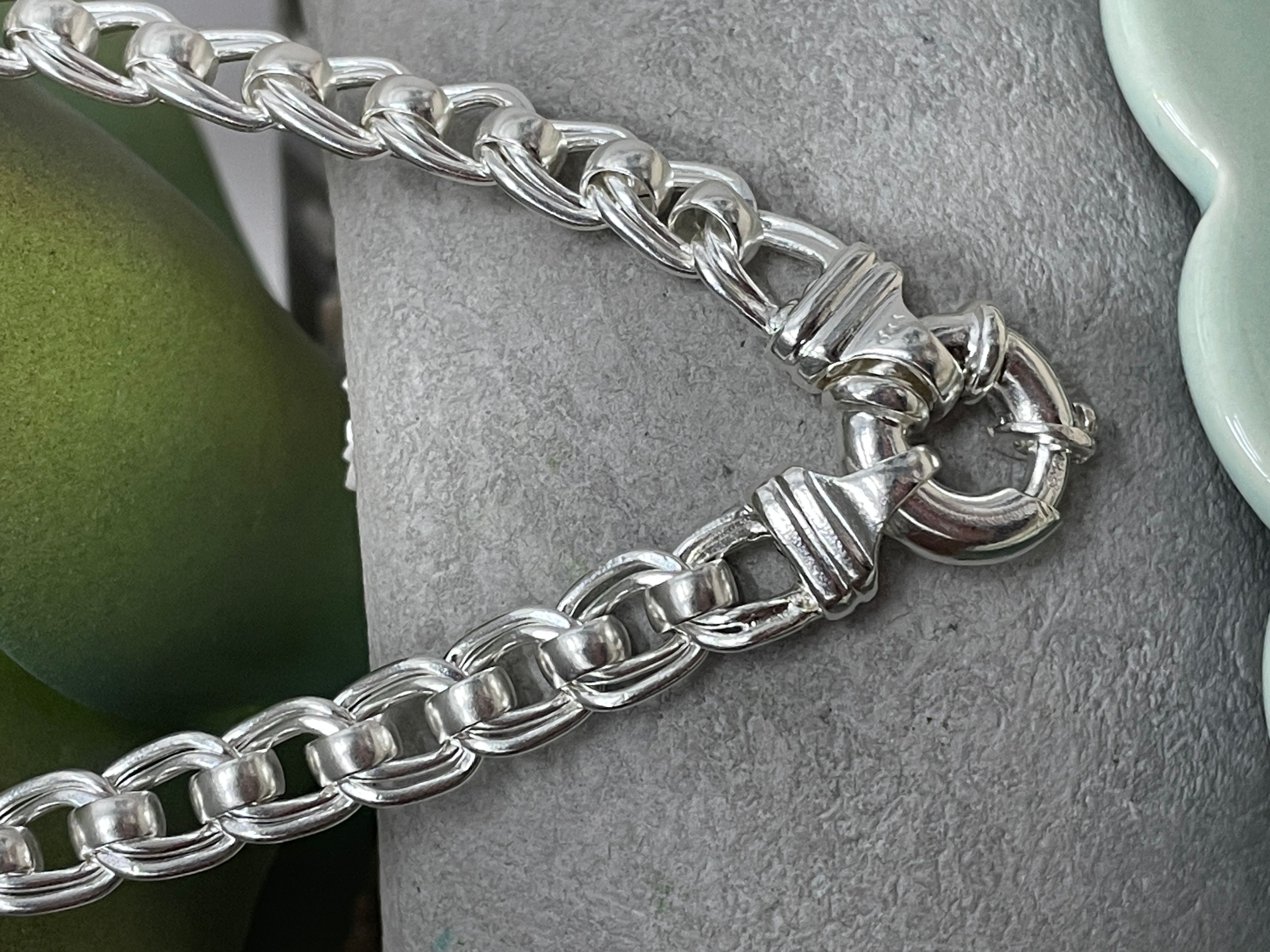 Sterling Silver Double Curb Roller Necklace