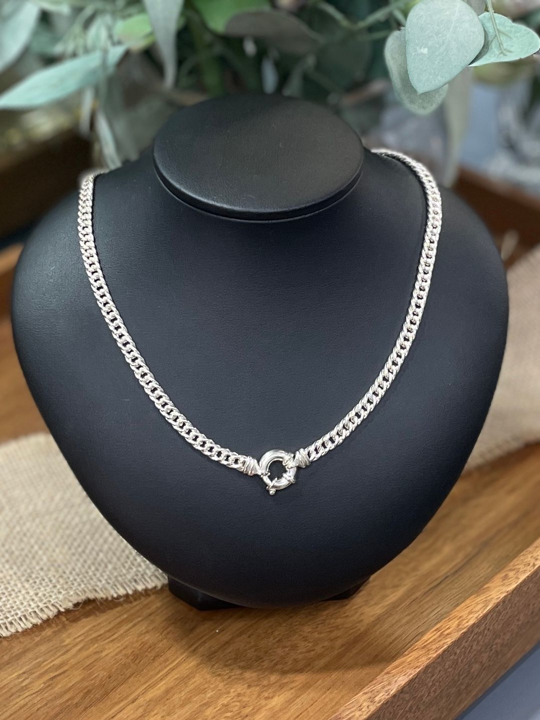 Sterling Silver Double Curb Necklace 41.02gm
