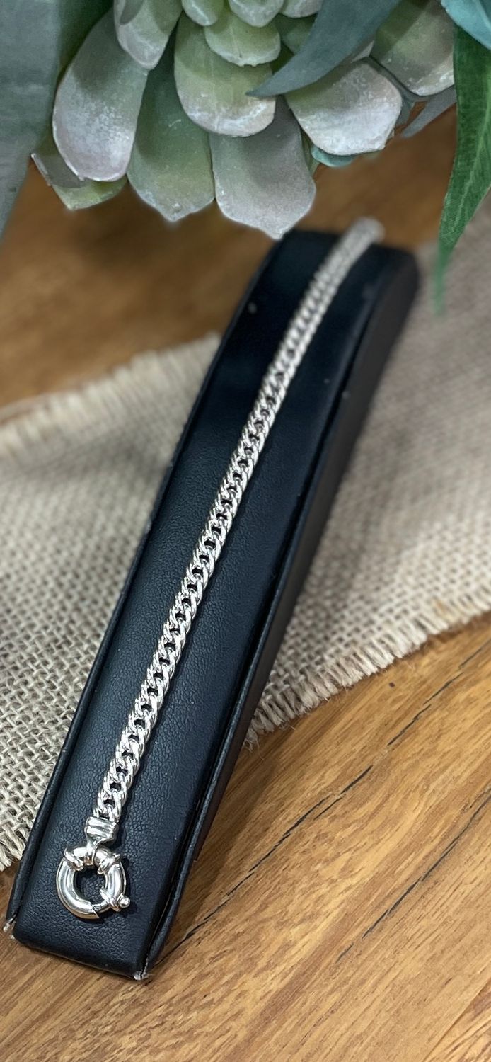 Sterling Silver Double Curb Bracelet