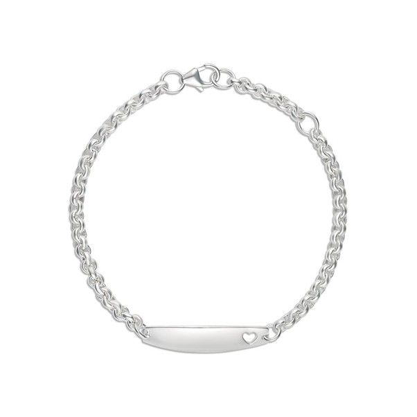 Sterling Silver Heart Baby ID Bracelet