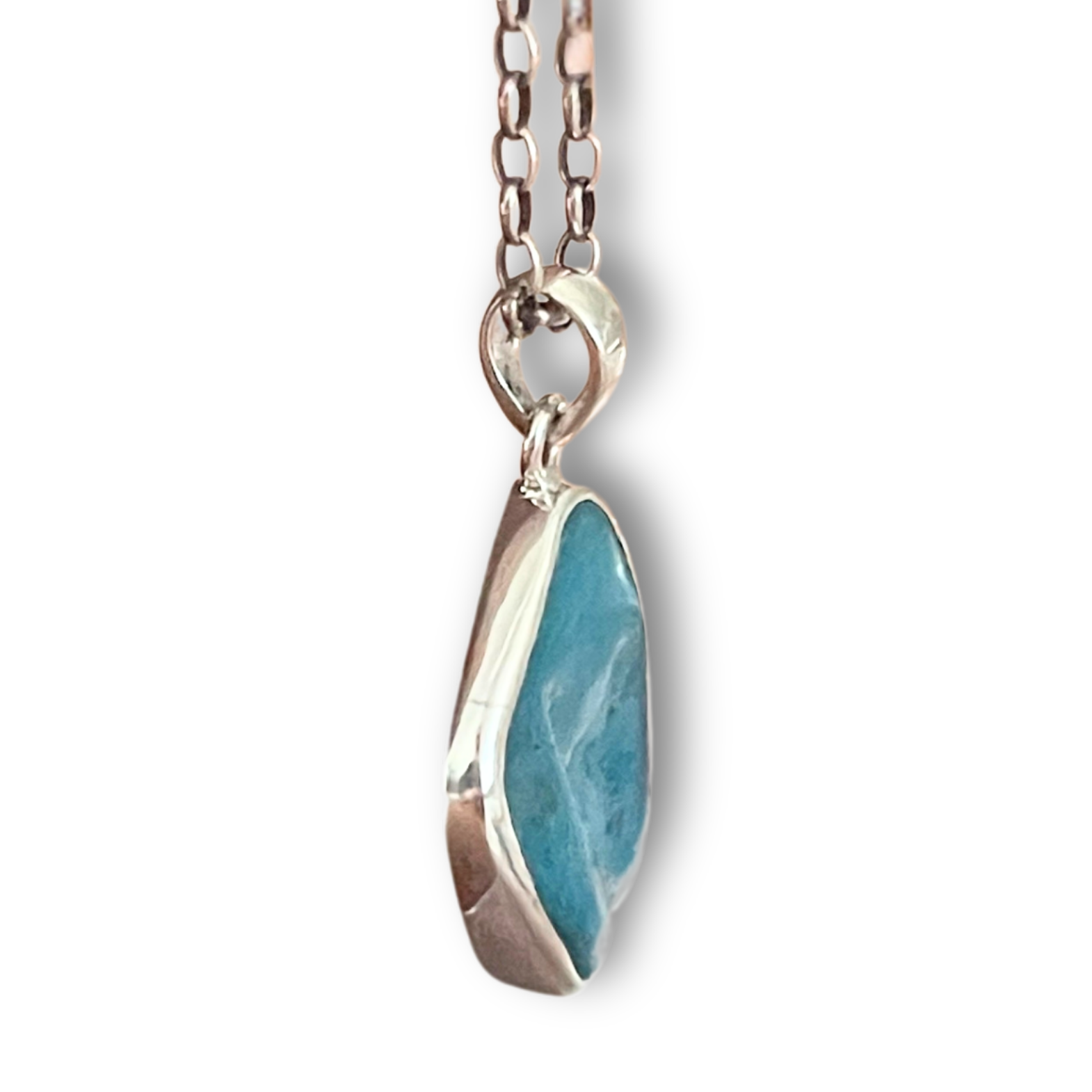 Sterling Silver Freeform Turquoise Pendant