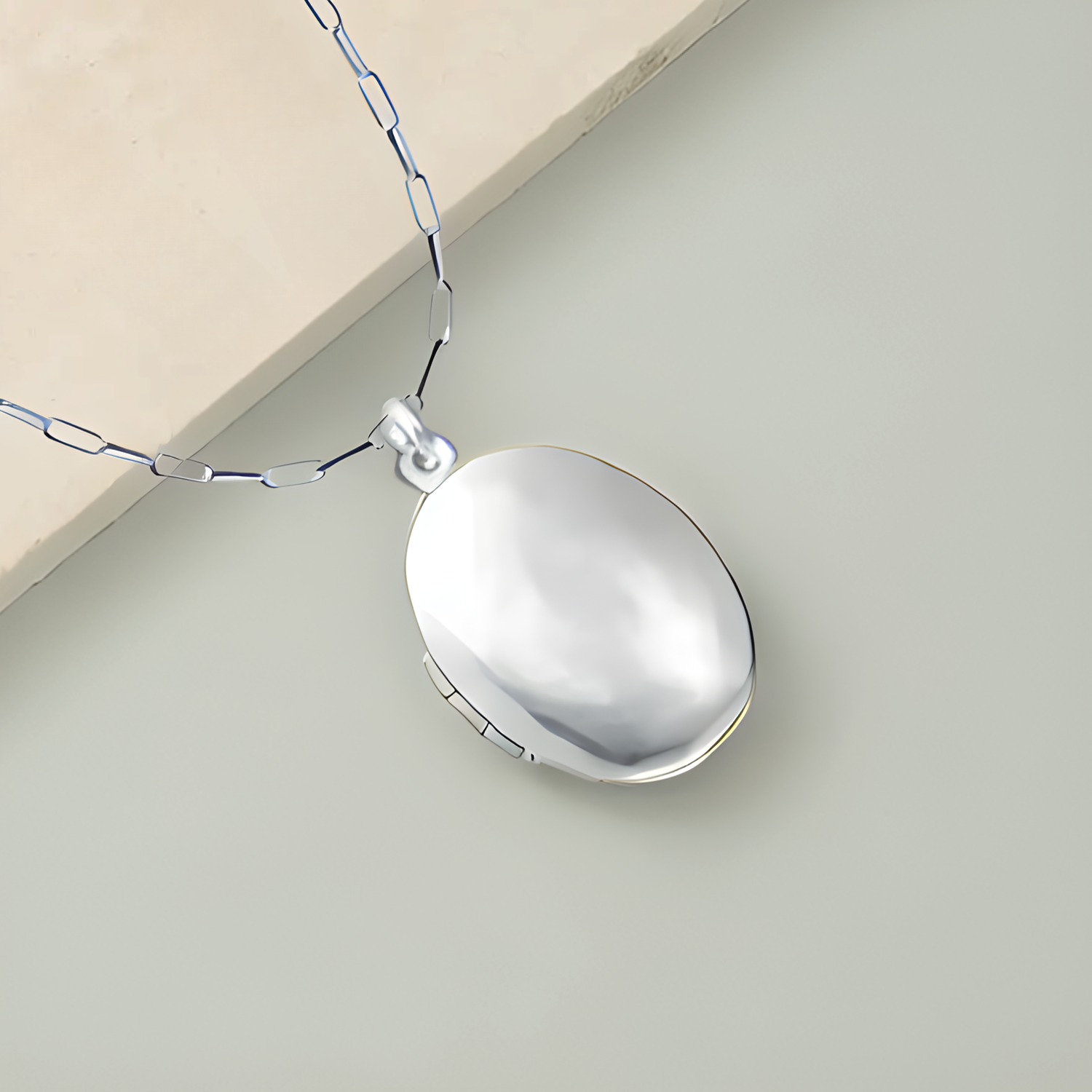 Sterling Silver Plain Oval Locket