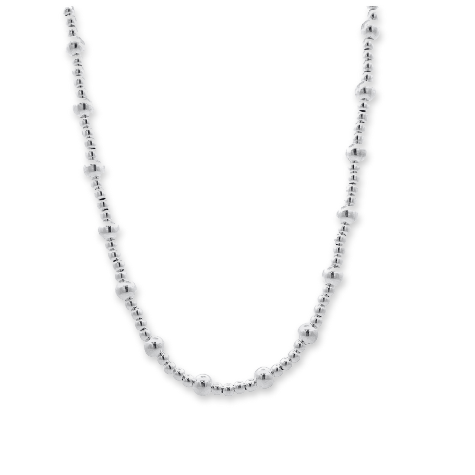 Sterling Silver Small Bead Necklace