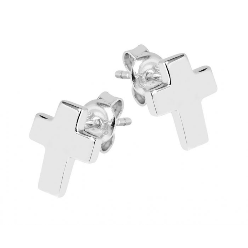 Sterling Silver Cross Earrings
