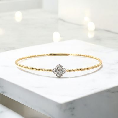 14k Y/W Diamond Set Flexi  Bracelet.