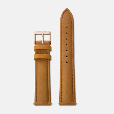 CLUSE Strap 18mm Leather Caramel, Rose Colour