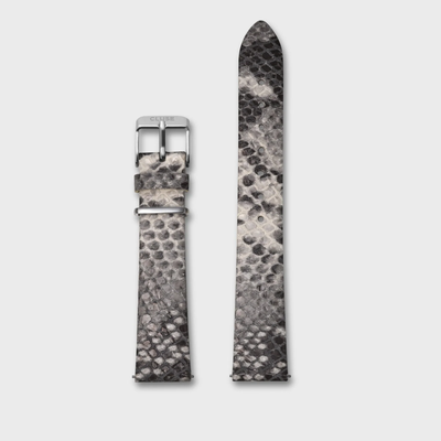 CLUSE Watch Strap 16mm Leather Textured Grey, Silver Colour CLUSE Watch Strap 16mm Leather Textured Grey, Silver Colour