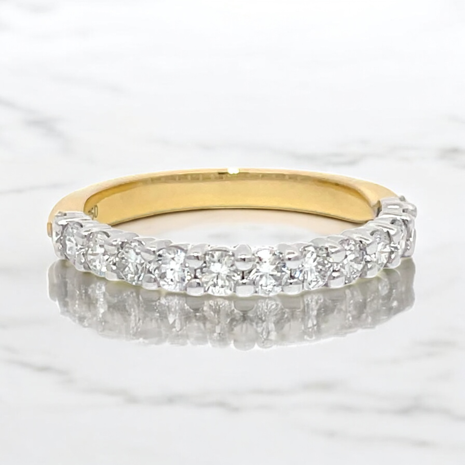 18ct Yellow Gold Diamond Band TDW 0.80ct