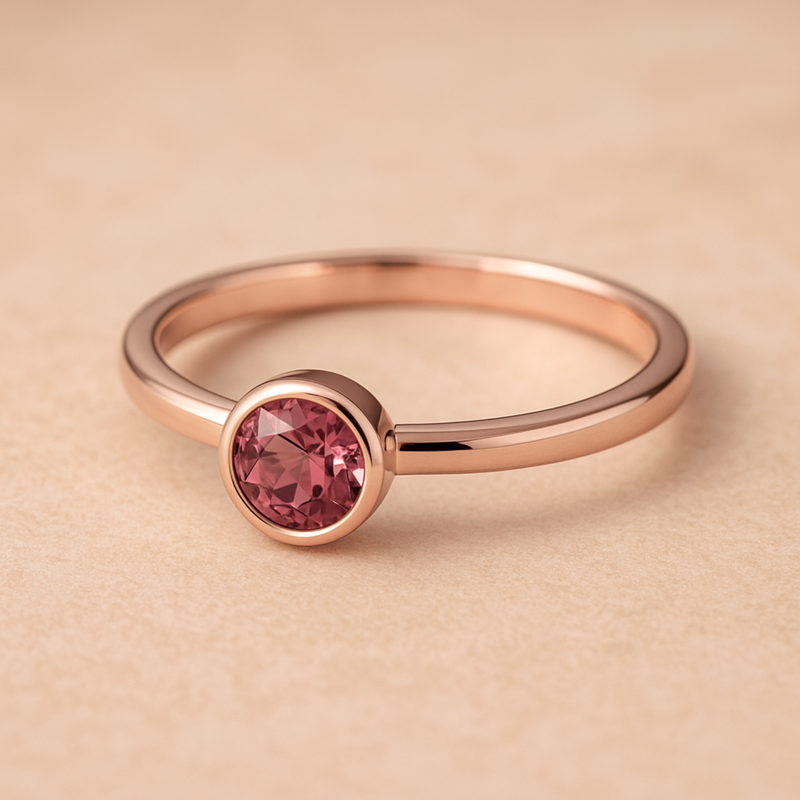 9ct Rose Gold Pink Tourmaline Ring 9ct Rose Gold Pink Tourmaline Ring