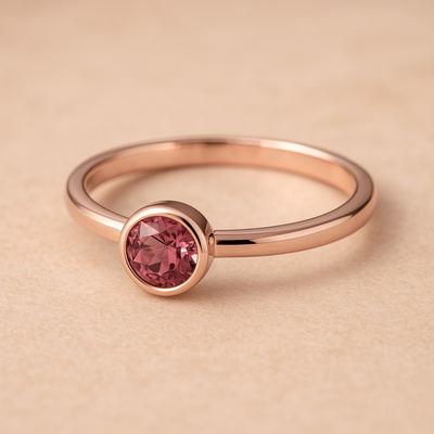 9ct Rose Gold Pink Tourmaline Ring 9ct Rose Gold Pink Tourmaline Ring