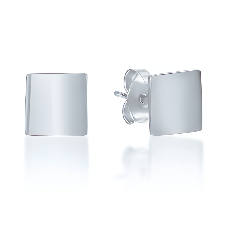 Sterling Silver 7mm Square Studs Sterling Silver 7mm Square Studs