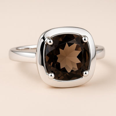 Sterling Silver Smokey Quartz Ring Sterling Silver Smokey Quartz Ring