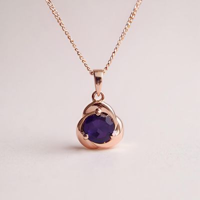 9R Round Amethyst Pendant