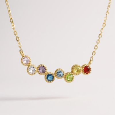 9YG Multi Coloured CZ Necklace