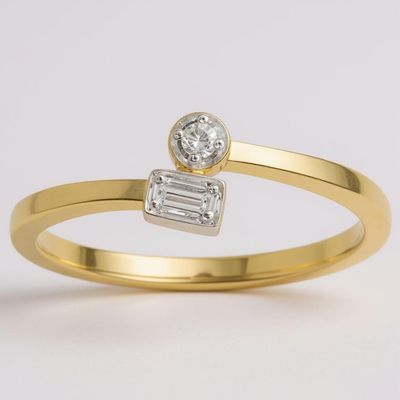 9ct Gold Toi Et Moi Diamond Ring