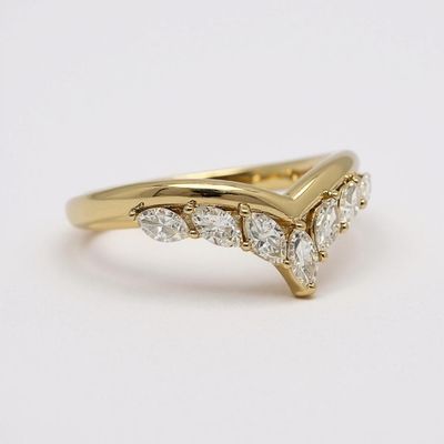 9ct Yellow Gold Marquise Diamond Tiara Ring