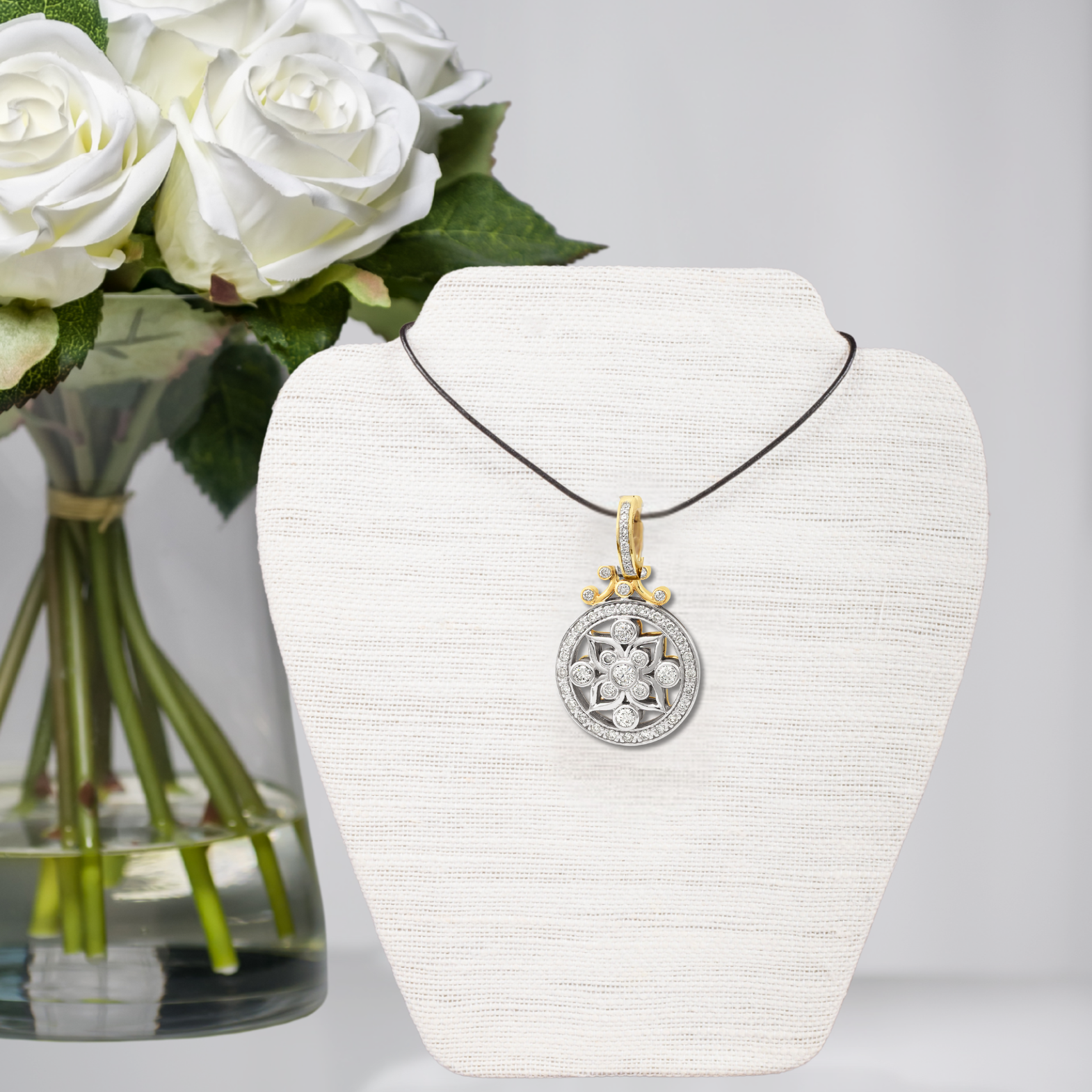 9ct Diamond Circle Enhancer Pendant