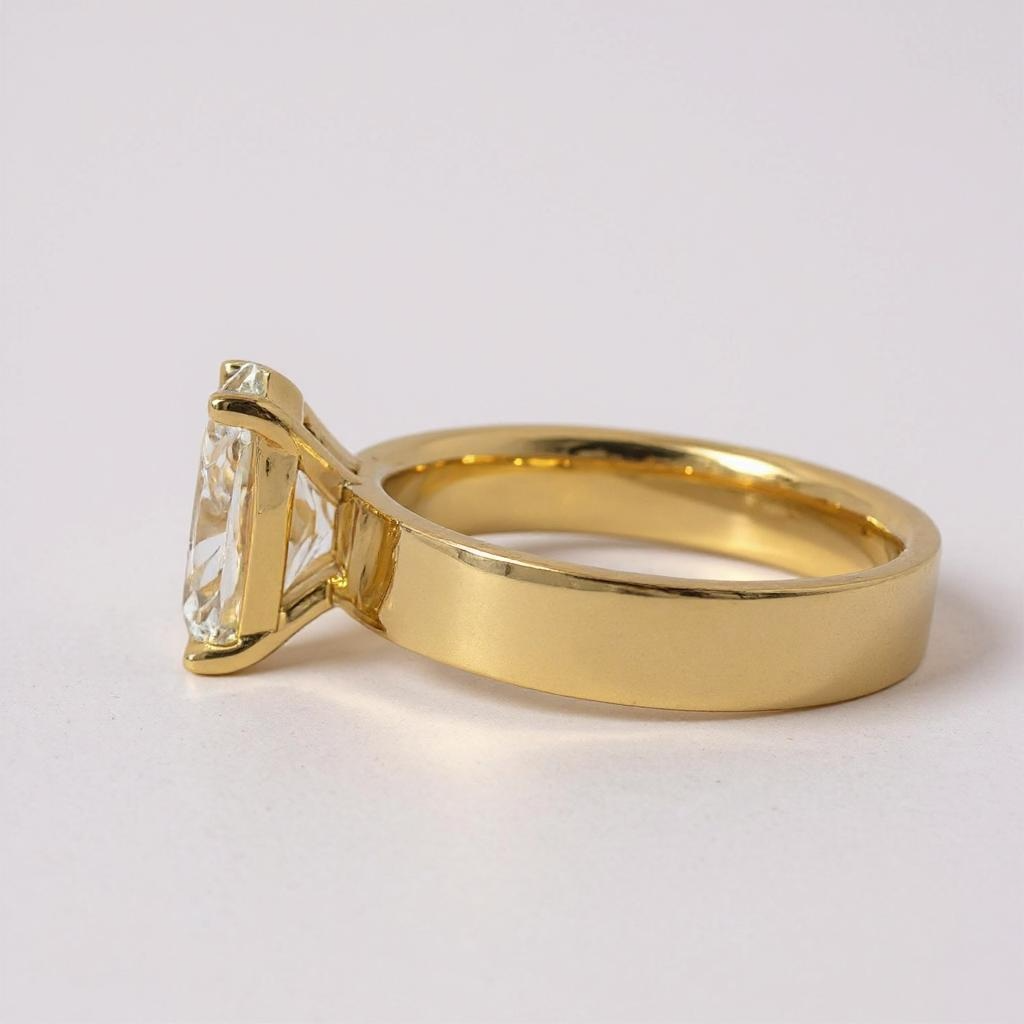 18Y Solitaire Oval Cut Diamond Ring