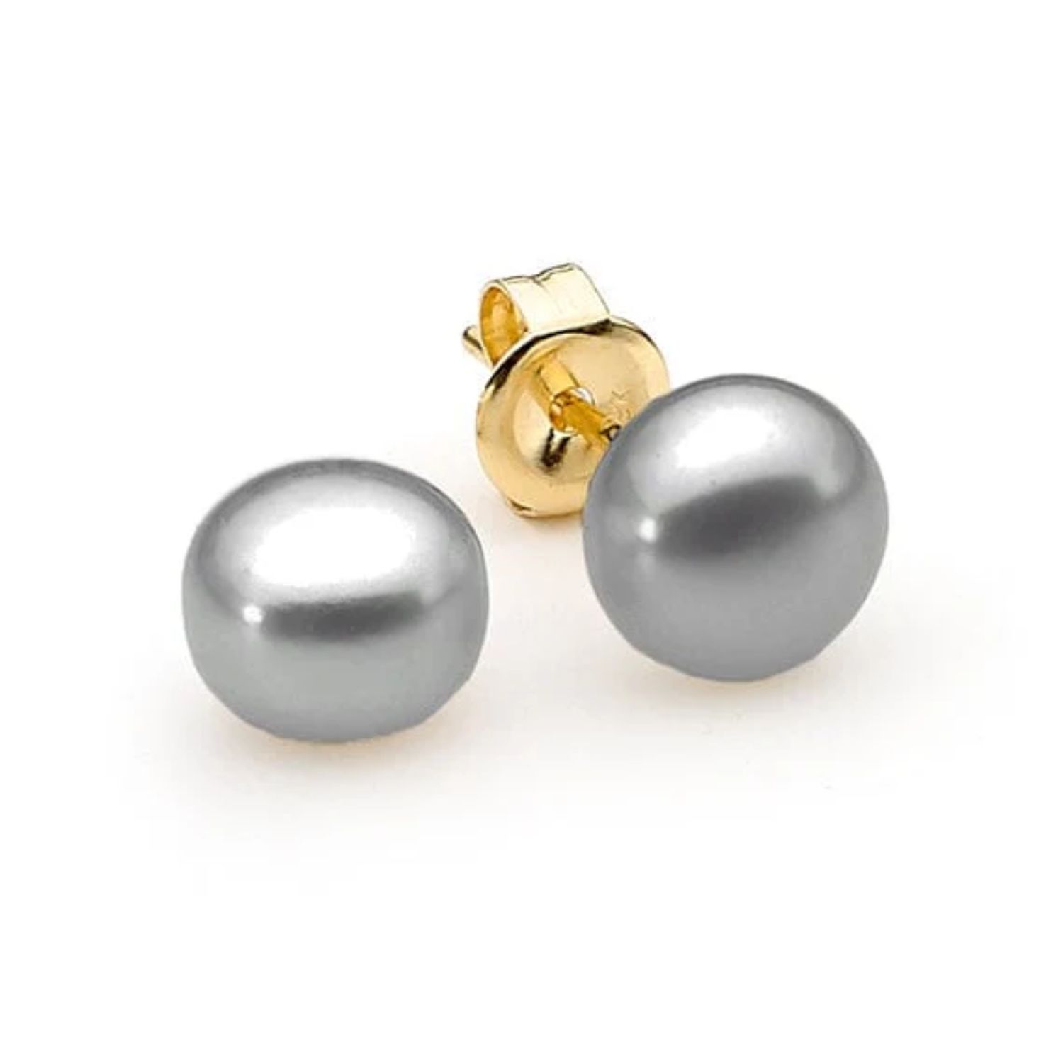 9ct Yellow Dyed Grey FWP Earrings