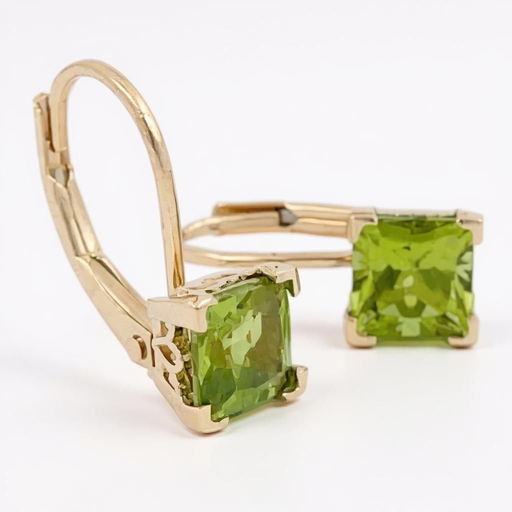 14ct Yellow Peridot Earrings