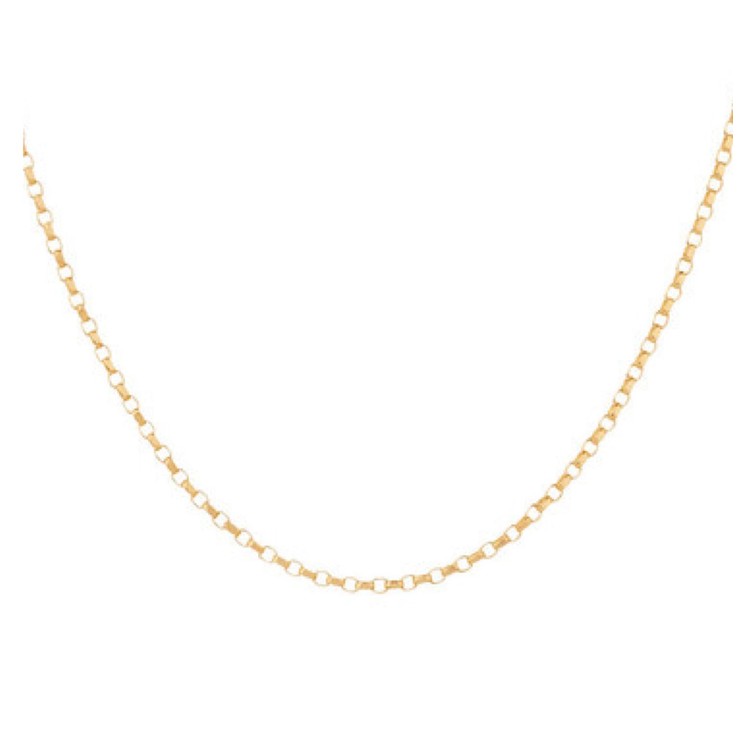 9Y Gold Oval Belcher Chain- 50cm