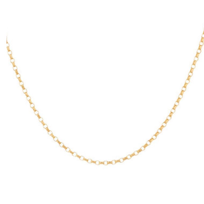 9Y Gold Oval Belcher Chain- 50cm