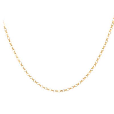 9Y Gold Oval Belcher Chain- 50cm