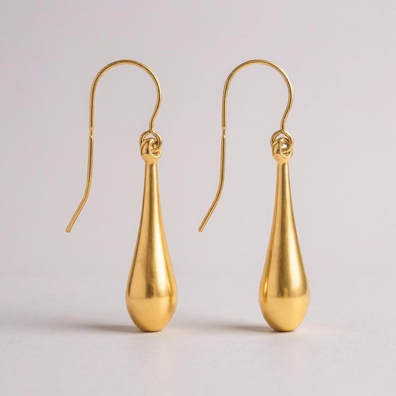 9ct Yellow Gold Teardrop Earrings
