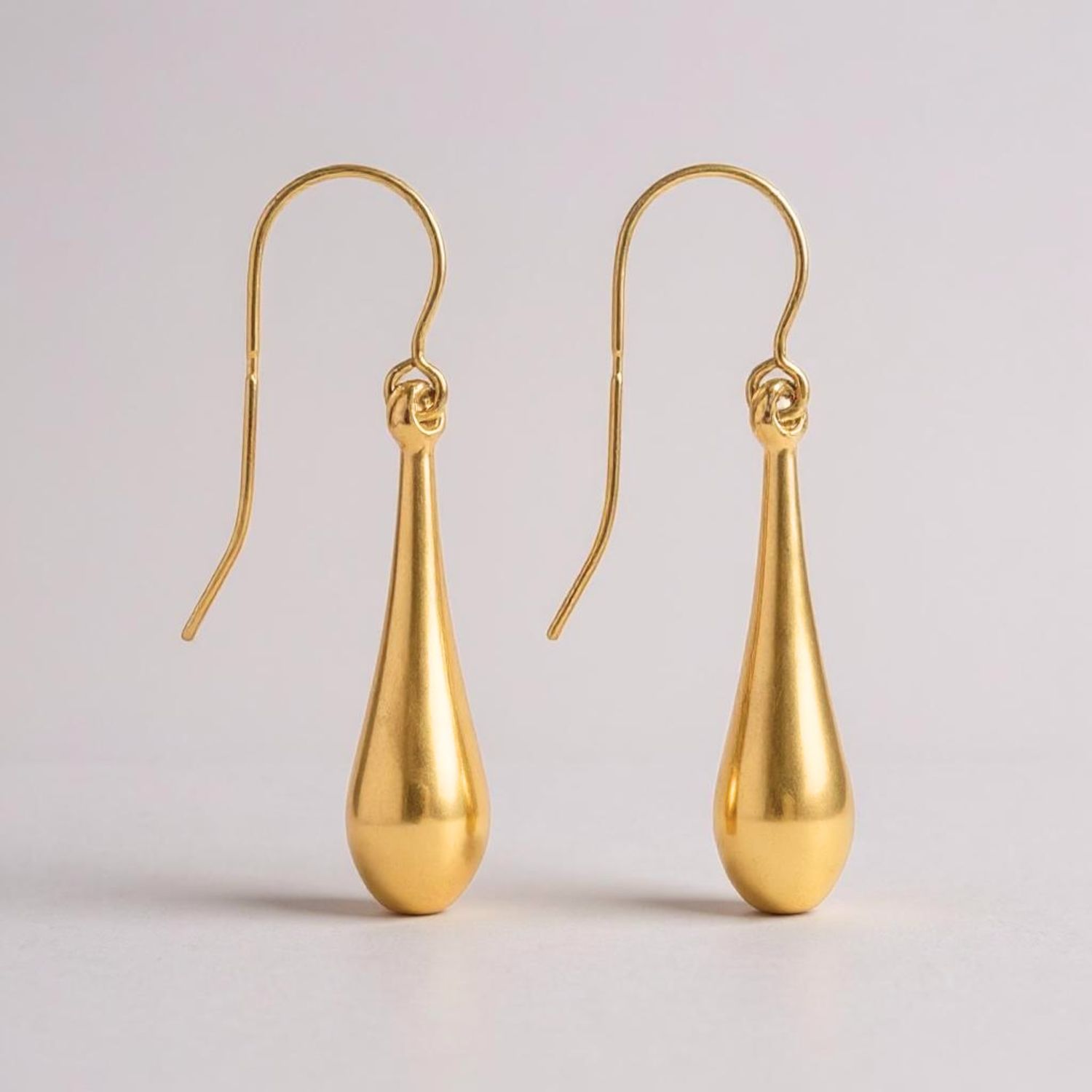 9ct Yellow Gold Teardrop Earrings