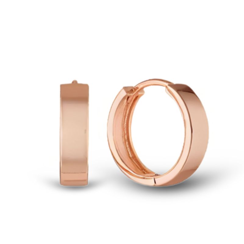 9ct Rose Gold Huggie Earrings
