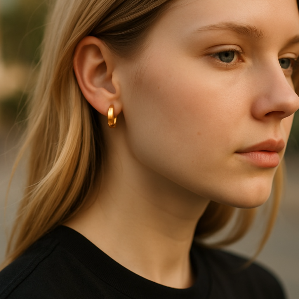 9ct Rose Gold Huggie Earrings