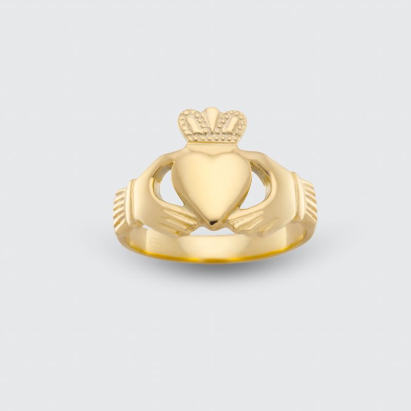 9ct Yellow Gold Irish Claddagh Ring